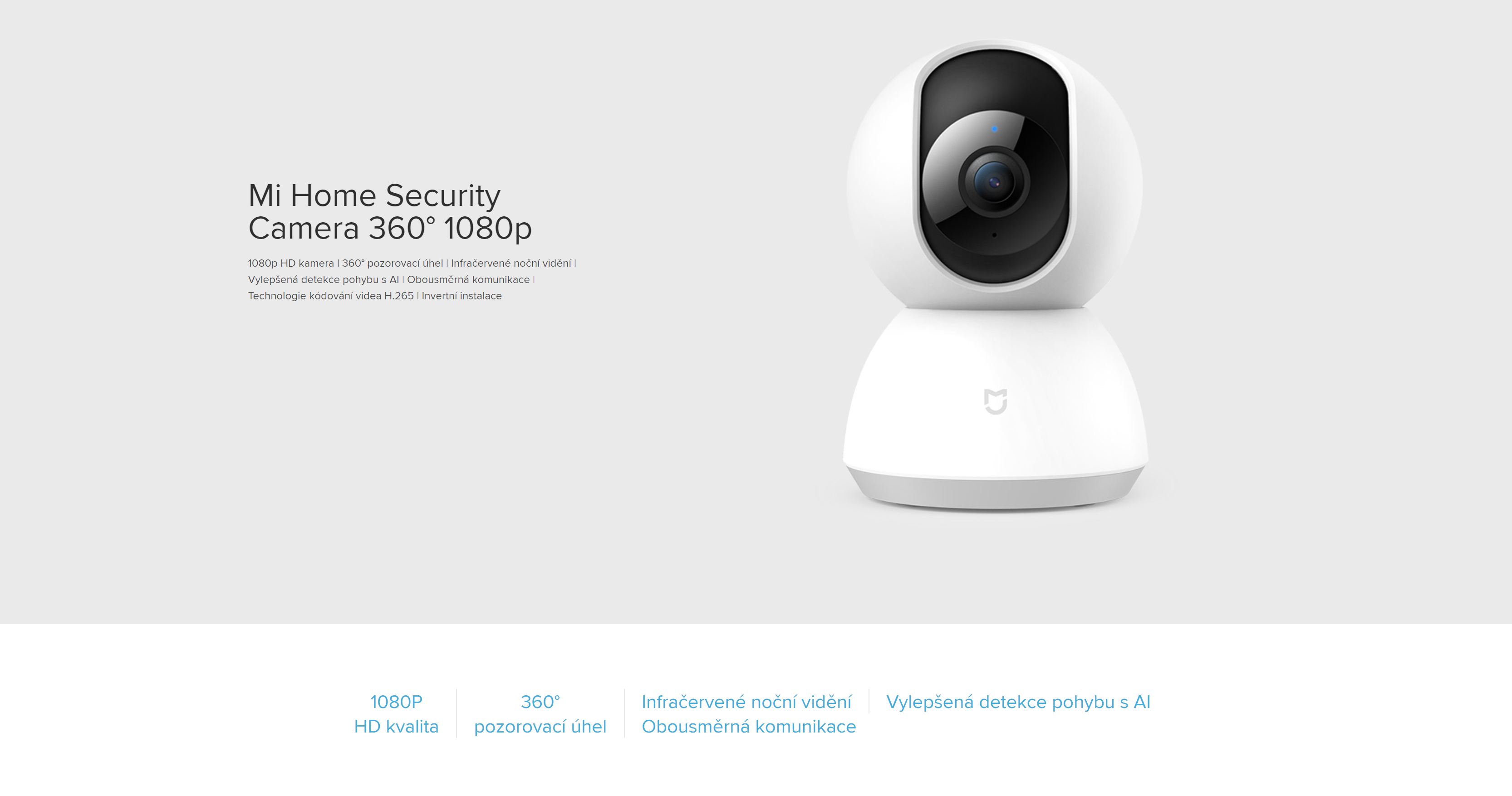 Xiaomi Mi Home Security Camera 360 1080P - Chytrá IP bezpecnostni kamera 1 